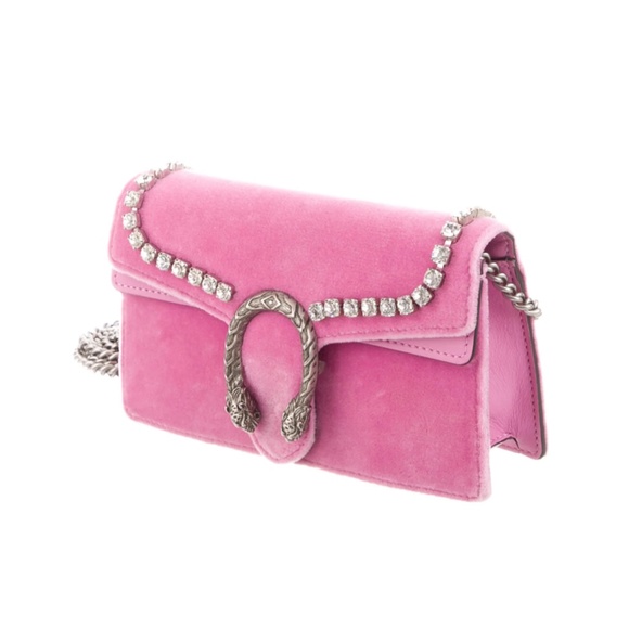Gucci Handbags - Gucci Velvet Super Mini Dionysus Bag
